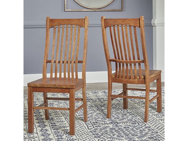 A-America Laurelhurst Slatback Sidechair in Oak 