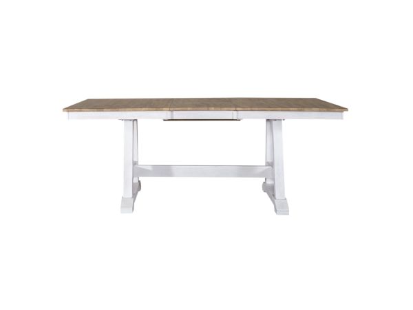 Liberty Furniture Lindsey Farm Trestle Table in Weathered White & Sandstone