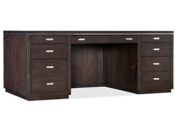 Hooker Furniture House Blend Executive Desk in Dark Wood