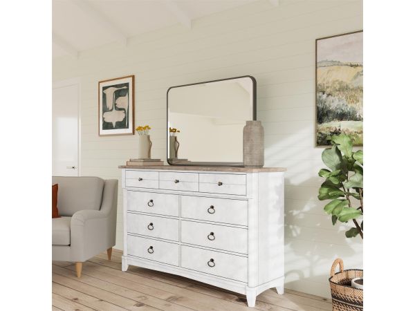 Riverside Furniture Maddox Dresser Mirror in Gray