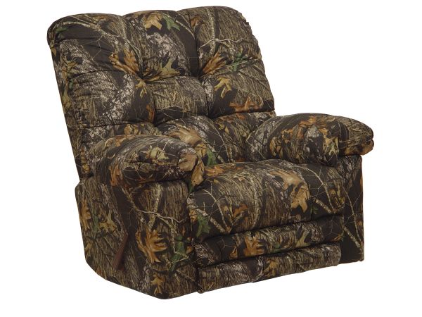 Magnum Chaise Rocker Recliner w/Heat/Massage - OVERSIZED - w/X-tra Comfort Footrest in Mossy Oak Break-up