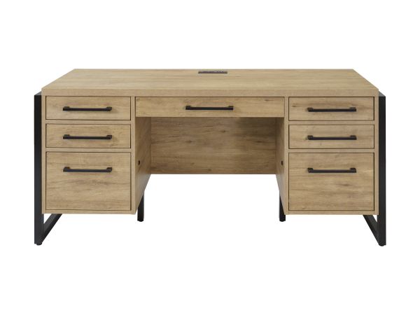 Mason Modern Wood Laminate Credenzain Light Brown