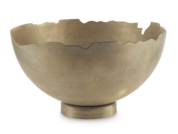 Ashley Furniture Maura Bowl in Antique Gold