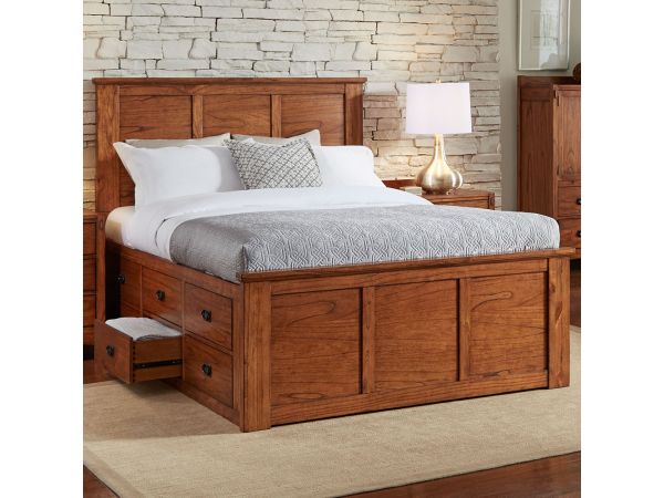 A-America Mission Hill Captain Bed in Harvest 