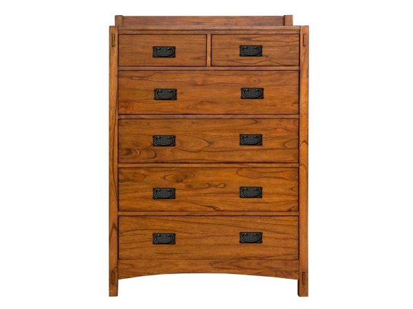 A-America Mission Hill 6-Drawer Chest in Harvest 