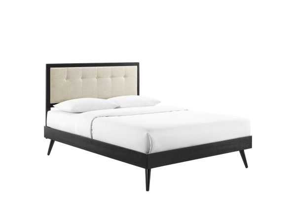 Modway Willow Wood King Platform Bed With Splayed Legs 