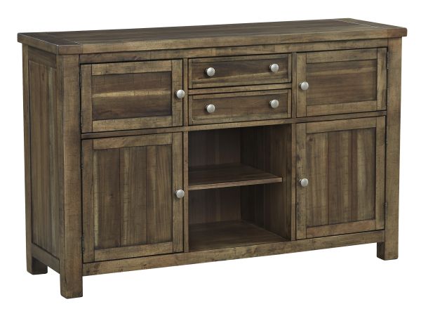 Ashley Furniture Moriville Dining Server in Grayish Brown