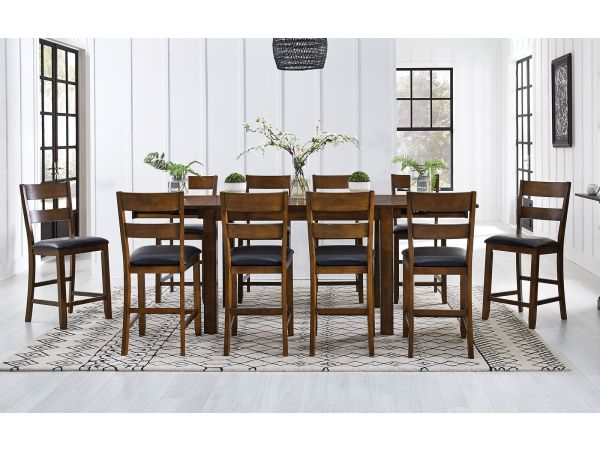 A-America Mariposa 38X63.5 Gathering Table W/ Metal Glides Dining Room Set - Rustic Whiskey 