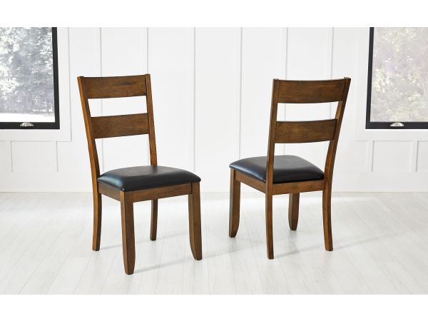 A-America Mariposa Ladderback Side Chair With Uph. Seat in Rustic Whiskey 
