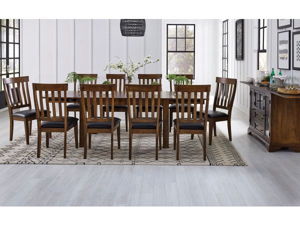 A-America Mariposa 38X63.5 Dining Table W/ Metal Glides in Rustic Whiskey 