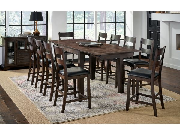 A-America Mariposa Gathering Table W/ Metal Glides Dining Room Set - Warm Gray 