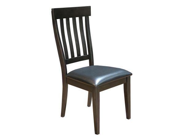 A-America Mariposa Slatback Side Chair With Uph. Seat in Warm Gray 