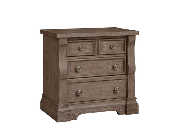 Samuel Lawrence Lawson's Creek 3-Drawer Nightstand with USB-C Port in Weathered Oak