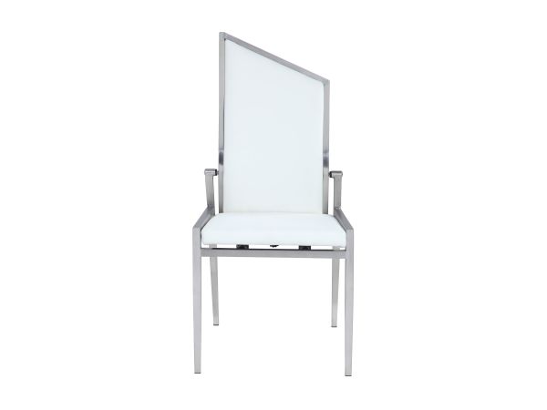 Chintaly Imports Nala Contemporary Motion-Back Side Chair in Brushed SS