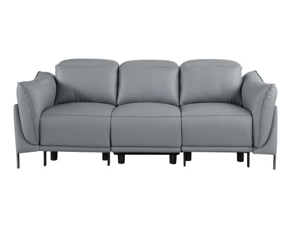 Chintaly Imports Nashville Contemporary One-touch Reclining Modular Sofa in Gray