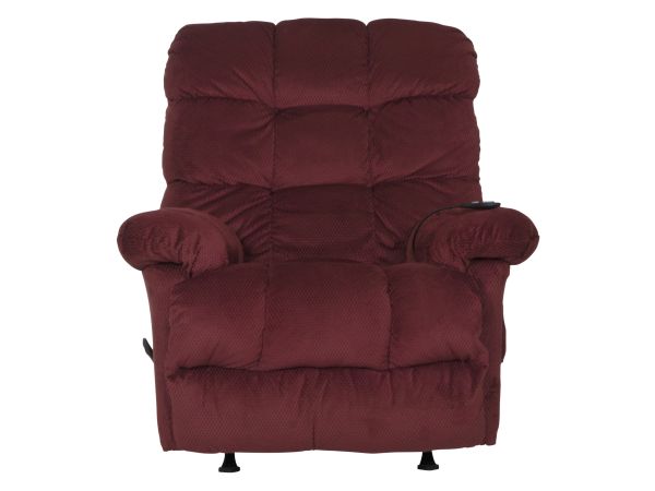Nettles Chaise Rocker Recl w/Deluxe Heat/Massage in Merlot