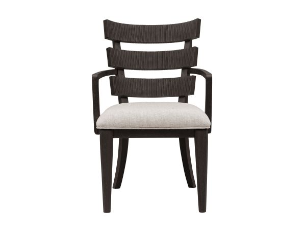 West End Loft Wood Back Arm Chair 2/ctn in Tuxedo