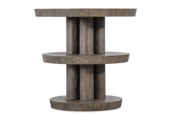 Hooker Furniture Modern Mood Round Side Table in Dark Wood