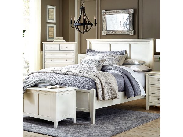 A-America Northlake Panel Bed in White 