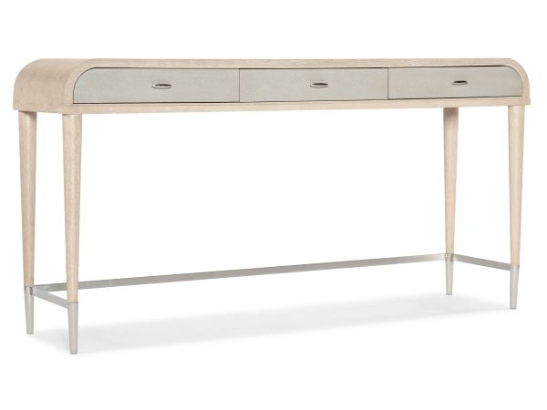 Hooker Furniture Nouveau Chic Three Drawer Console Table in Light Wood