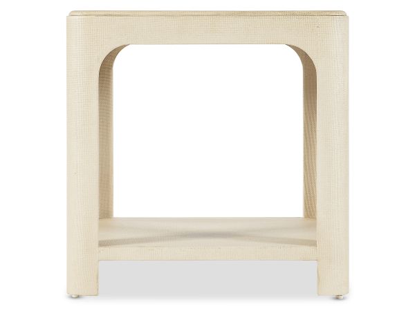 Hooker Furniture Archives Raffia End Table in Browns