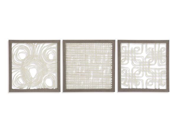 Ashley Furniture Odella Wall Decor (Set of 3) in Cream/Taupe