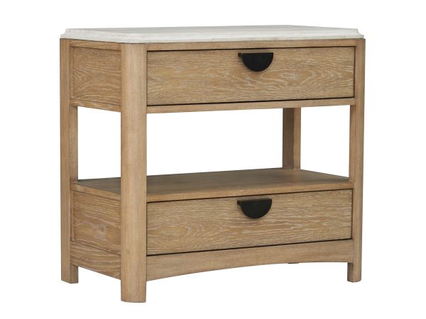 Escape 2 Drawer Nightstand in Glazed Natural Oak