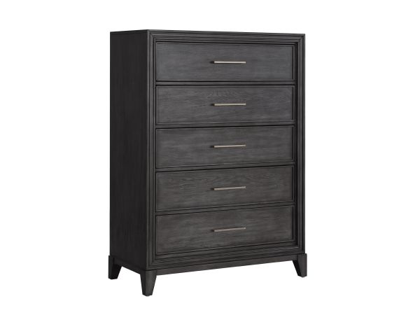 Samuel Lawrence Lenox 5-Drawer Chest in Smoked Pearl