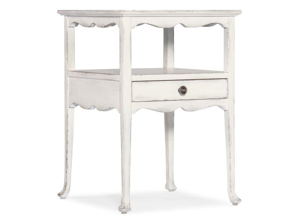 Hooker Furniture Charleston One-Drawer Accent Table in White