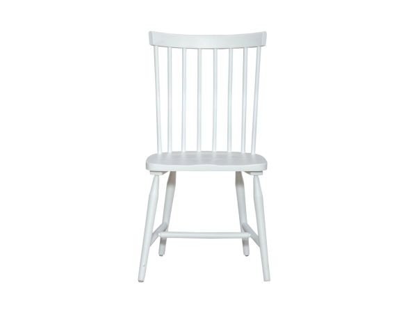 Liberty Furniture Palmetto Heights Spindle Back Side Chair in Shell White