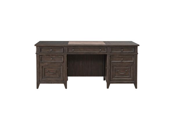 Liberty Furniture Paradise Valley Executive Desk in Saddle Brown