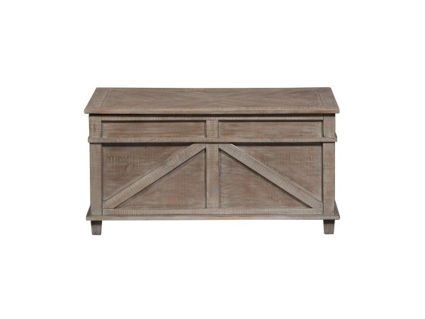 Liberty Furniture Parkland Falls Storage Trunk in Weathered Taupe