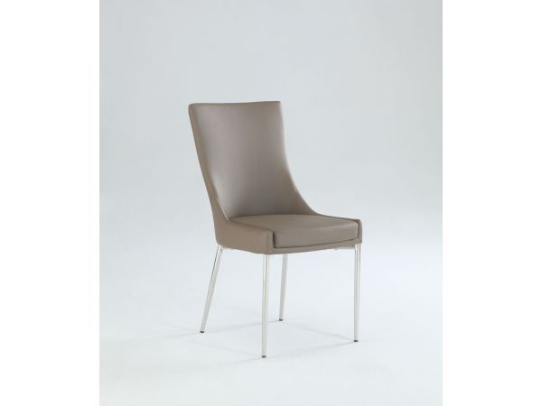 Chintaly Imports Patricia Contemporary Club-Style Dining Chair in Brown