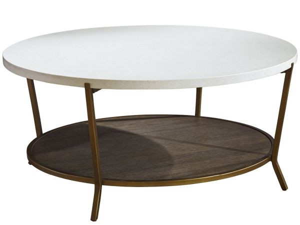 Playlist Round Cocktail Table in Brown Eyed Girl