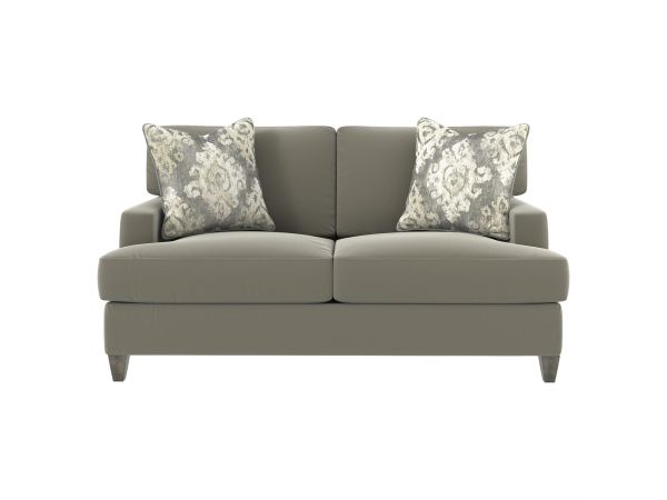 Bernhardt Furniture Plush Mila Fabric Loveseat in Aged Grey
