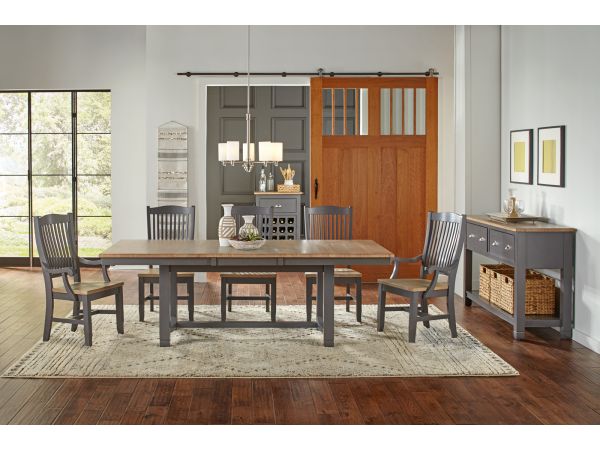 A-America Port Townsend Trestle Table in Seaside Pine 