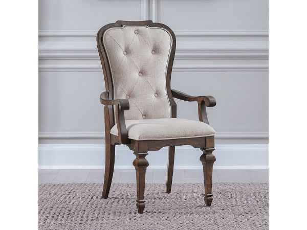 Liberty Furniture Provence Park Uph Arm Chair in Chateau Brown
