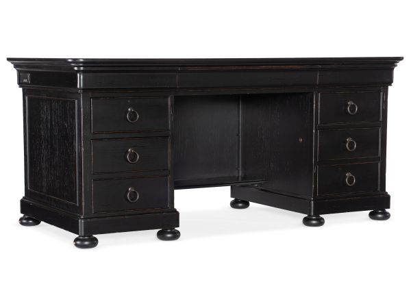 Hooker Furniture Bristowe Executive Desk in Blacks