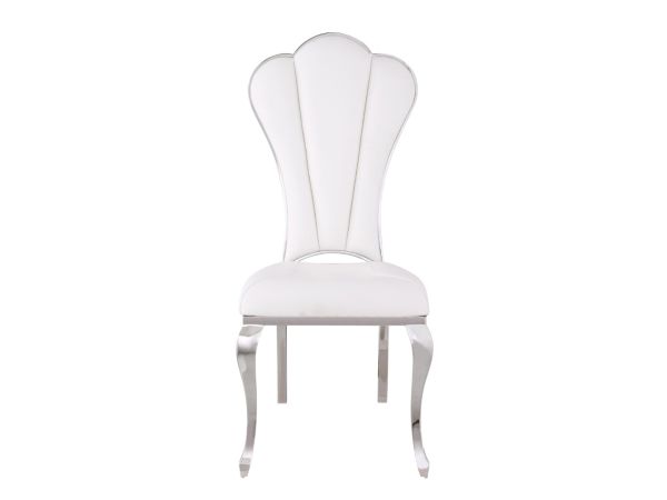 Chintaly Imports Raegan Shell-Back Side Chair in White