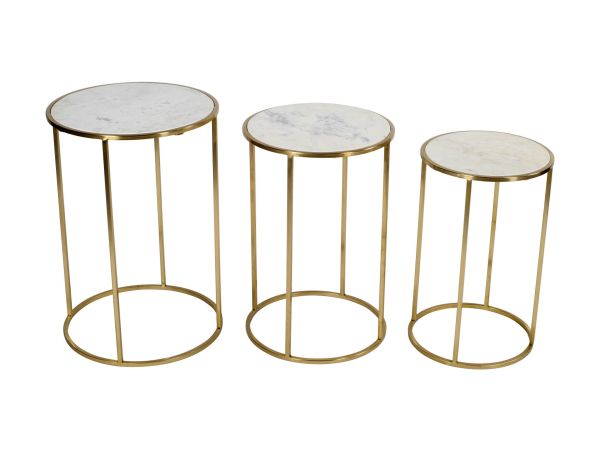 Riviera Nesting Table in Gold