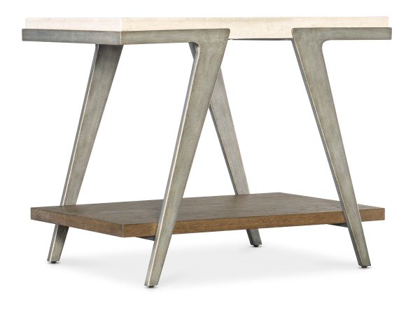 Hooker Furniture Commerce & Market Boomerang Side Table in Cream