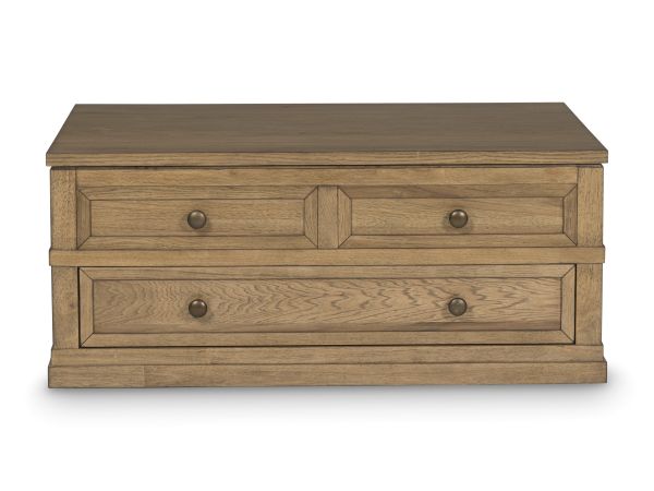 Ashley Furniture Sharlance Lift-Top Coffee Table in Light Brown