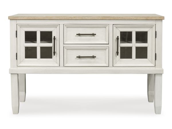 Ashley Furniture Shaybrock Dining Server in Antique White/Brown