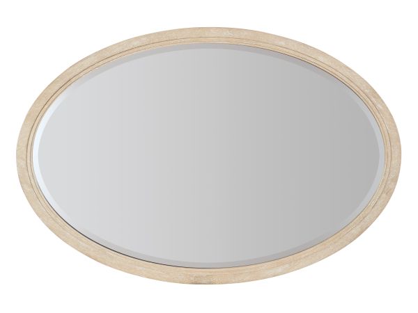Hooker Furniture Nouveau Chic Oval Mirror in Light Wood