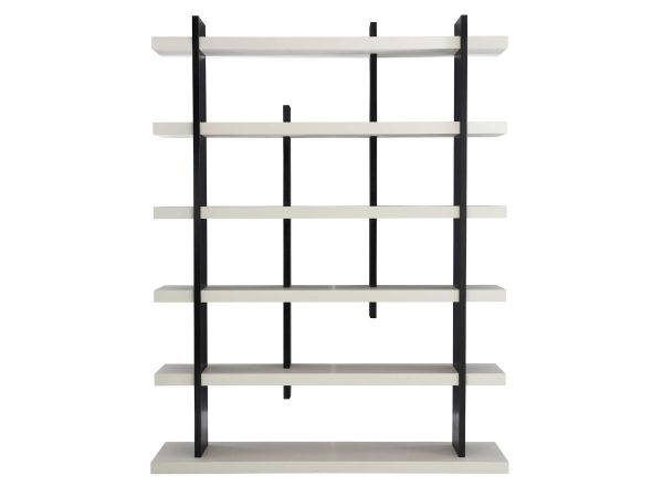 Bernhardt Furniture Silhouette Etagere in Eggshell/Onyx