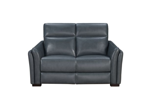 Silvia Power Loveseat in Nico Bluegray