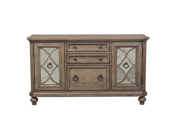 Liberty Furniture Simply Elegant Credenza in Heathered Taupe