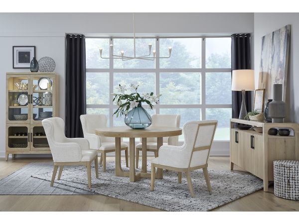 Somerset Dining Arm Chair w/Upholstered Seat & Back(2/ctn) in Butternut
