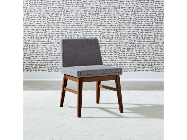 Liberty Furniture Space Savers Panel Back Side Chair in Satin Walnut
