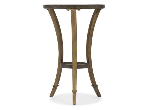Hooker Furniture Round Accent Martini Table in Golds